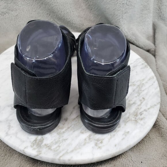 Eileen Fisher Shoes Womens 8.5 Black Leather Nest Caged Gladiator - Picture 6 of 9